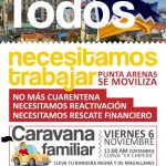 Caravana de protesta contra medida de cuarentena Punta Arenas.